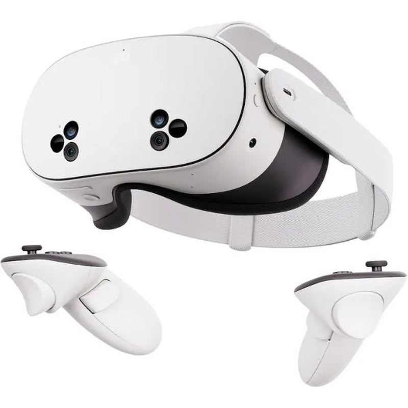 Meta Quest 3S 128GB VR Headset with Dual Controllers and Enhanced Immersive Experience for Gaming and Virtual Reality