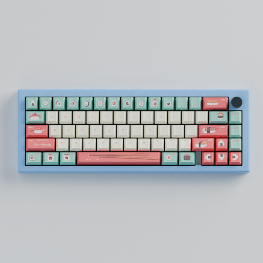 Fizz and Flourish Sushi Friends 65% RGB Mechanical Keyboard + Keycaps (Collabs)