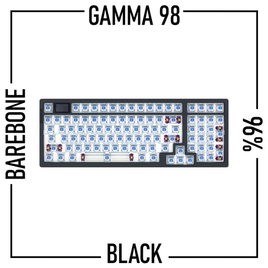 Gamma 98 (96%) | 1800 Barebone Kit | LED Wireless Mechanical Keyboard